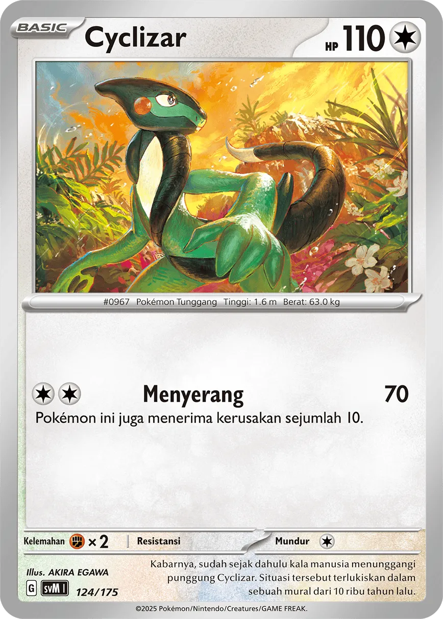 Cyclizar 124 — Generations Starter Decks (Indonesian Pokémon TCG card)