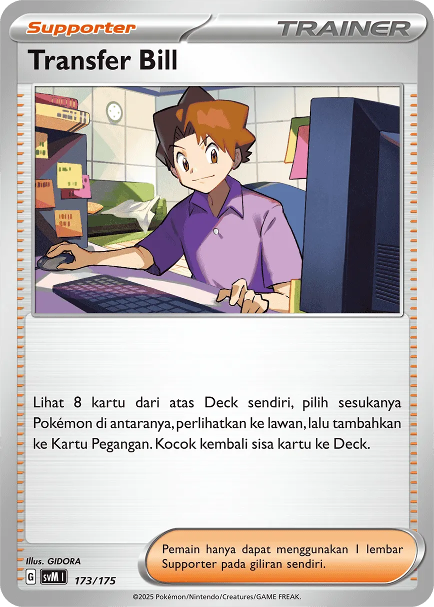 Bill's Transfer 173 — Generations Starter Decks (Indonesian Pokémon TCG card)
