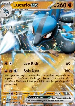 Lucario ex 008 — Scarlet & Violet Indonesian Promos Singles (Indonesian Pokémon TCG card)