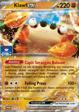 Klawf ex 017 — Scarlet & Violet Indonesian Promos Singles (Indonesian Pokémon TCG card)