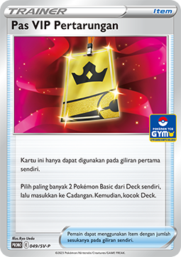 Battle VIP Pass 049 — Scarlet & Violet Indonesian Promos Singles (Indonesian Pokémon TCG card)