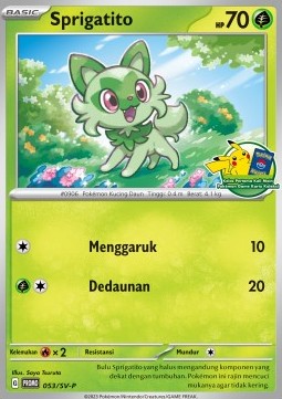 Sprigatito 053 — Scarlet & Violet Indonesian Promos Singles (Indonesian Pokémon TCG card)