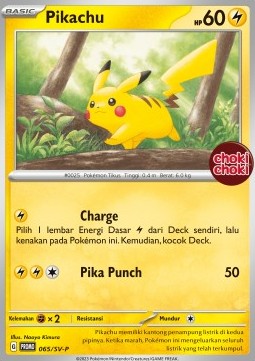 Pikachu 065 — Scarlet & Violet Indonesian Promos Singles (Indonesian Pokémon TCG card)