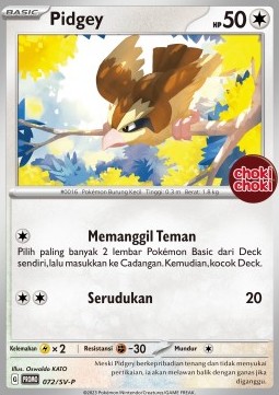 Pidgey 072 — Scarlet & Violet Indonesian Promos Singles (Indonesian Pokémon TCG card)