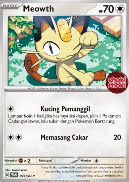 Meowth 073 — Scarlet & Violet Indonesian Promos Singles (Indonesian Pokémon TCG card)