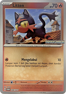 Litten 098 — Scarlet & Violet Indonesian Promos Singles (Indonesian Pokémon TCG card)