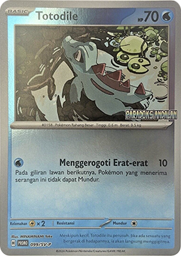 Totodile 099 — Scarlet & Violet Indonesian Promos Singles (Indonesian Pokémon TCG card)