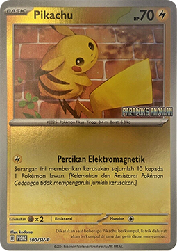 Pikachu 100 — Scarlet & Violet Indonesian Promos Singles (Indonesian Pokémon TCG card)