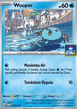 Wooper 104 — Scarlet & Violet Indonesian Promos Singles (Indonesian Pokémon TCG card)