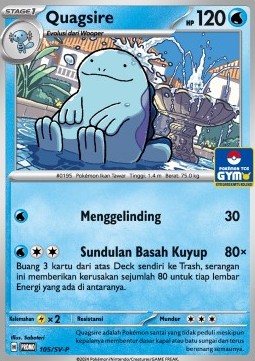 Quagsire 105 — Scarlet & Violet Indonesian Promos Singles (Indonesian Pokémon TCG card)