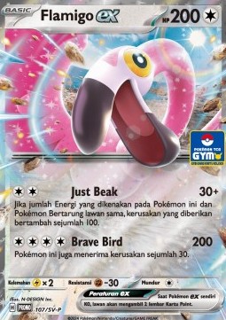 Flamigo ex 107 — Scarlet & Violet Indonesian Promos Singles (Indonesian Pokémon TCG card)