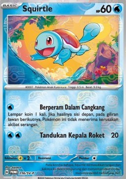 Squirtle 116 — Scarlet & Violet Indonesian Promos Singles (Indonesian Pokémon TCG card)