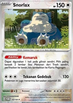 Snorlax 117 — Scarlet & Violet Indonesian Promos Singles (Indonesian Pokémon TCG card)