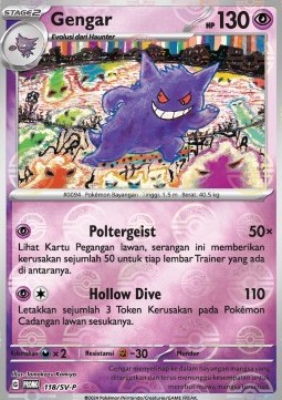 Gengar 118 — Scarlet & Violet Indonesian Promos Singles (Indonesian Pokémon TCG card)