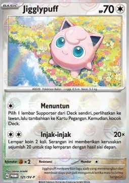 Jigglypuff 121 — Scarlet & Violet Indonesian Promos Singles (Indonesian Pokémon TCG card)