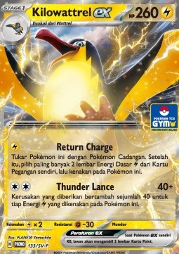 Kilowattrel ex 133 — Scarlet & Violet Indonesian Promos Singles (Indonesian Pokémon TCG card)