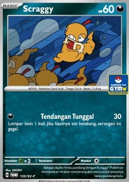 Scraggy 135 — Scarlet & Violet Indonesian Promos Singles (Indonesian Pokémon TCG card)