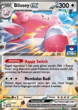 Blissey ex 137 — Scarlet & Violet Indonesian Promos Singles (Indonesian Pokémon TCG card)