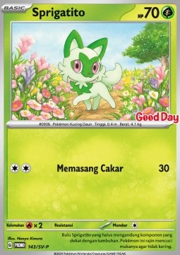 Sprigatito 143 — Scarlet & Violet Indonesian Promos Singles (Indonesian Pokémon TCG card)