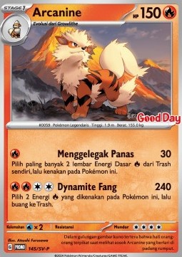 Arcanine 145 — Scarlet & Violet Indonesian Promos Singles (Indonesian Pokémon TCG card)