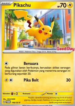 Pikachu 148 — Scarlet & Violet Indonesian Promos Singles (Indonesian Pokémon TCG card)