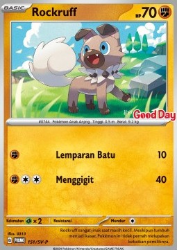 Rockruff 151 — Scarlet & Violet Indonesian Promos Singles (Indonesian Pokémon TCG card)