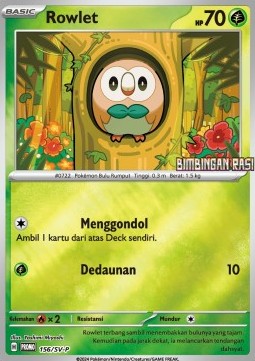 Rowlet 156 — Scarlet & Violet Indonesian Promos Singles (Indonesian Pokémon TCG card)