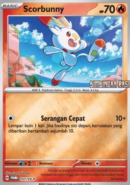 Scorbunny 157 — Scarlet & Violet Indonesian Promos Singles (Indonesian Pokémon TCG card)