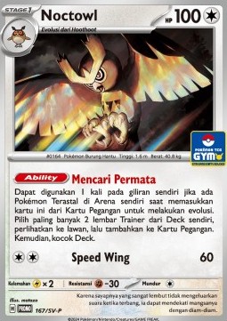 Noctowl 167 — Scarlet & Violet Indonesian Promos Singles (Indonesian Pokémon TCG card)