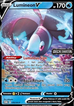 Lumineon V 175 — Scarlet & Violet Indonesian Promos Singles (Indonesian Pokémon TCG card)