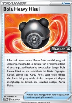 Hisuian Heavy Ball 179 — Scarlet & Violet Indonesian Promos Singles (Indonesian Pokémon TCG card)
