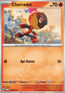 Charcadet 185 — Scarlet & Violet Indonesian Promos Singles (Indonesian Pokémon TCG card)