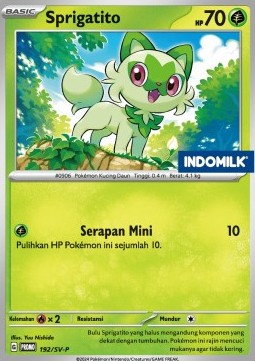 Sprigatito 192 — Scarlet & Violet Indonesian Promos Singles (Indonesian Pokémon TCG card)