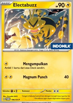 Electabuzz 196 — Scarlet & Violet Indonesian Promos Singles (Indonesian Pokémon TCG card)