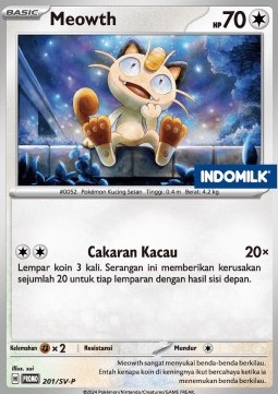 Meowth 201 — Scarlet & Violet Indonesian Promos Singles (Indonesian Pokémon TCG card)
