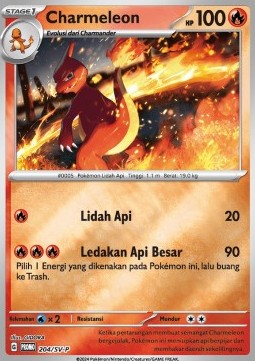 Charmeleon 204 — Scarlet & Violet Indonesian Promos Singles (Indonesian Pokémon TCG card)
