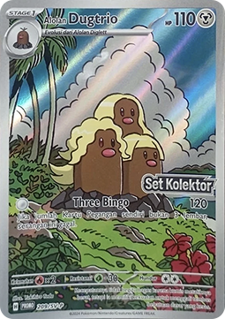 Alolan Dugtrio 209 — Scarlet & Violet Indonesian Promos Singles (Indonesian Pokémon TCG card)