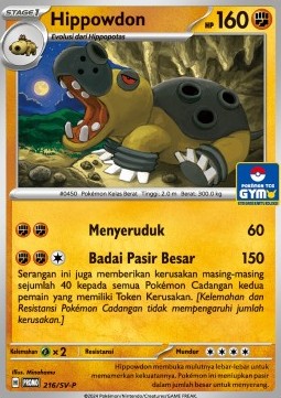 Hippowdon 216 — Scarlet & Violet Indonesian Promos Singles (Indonesian Pokémon TCG card)
