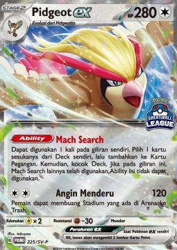 Pidgeot ex 225 — Scarlet & Violet Indonesian Promos Singles (Indonesian Pokémon TCG card)