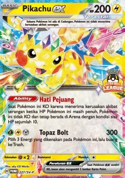 Pikachu ex 227 — Scarlet & Violet Indonesian Promos Singles (Indonesian Pokémon TCG card)