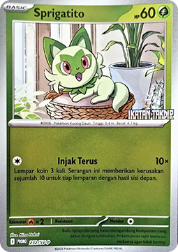 Sprigatito 232 — Scarlet & Violet Indonesian Promos Singles (Indonesian Pokémon TCG card)