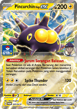 Hop's Pincurchin ex 237 — Scarlet & Violet Indonesian Promos Singles (Indonesian Pokémon TCG card)