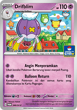 Drifblim 240 — Scarlet & Violet Indonesian Promos Singles (Indonesian Pokémon TCG card)
