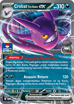 Team Rocket's Crobat ex 258 — Scarlet & Violet Indonesian Promos Singles (Indonesian Pokémon TCG card)