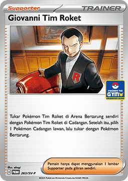 Team Rocket's Giovanni 263 — Scarlet & Violet Indonesian Promos Singles (Indonesian Pokémon TCG card)