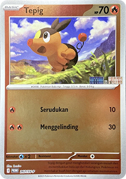Tepig 267 — Scarlet & Violet Indonesian Promos Singles (Indonesian Pokémon TCG card)