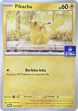 Pikachu 272 — Scarlet & Violet Indonesian Promos Singles (Indonesian Pokémon TCG card)