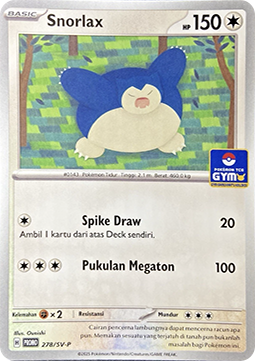 Snorlax 278 — Scarlet & Violet Indonesian Promos Singles (Indonesian Pokémon TCG card)