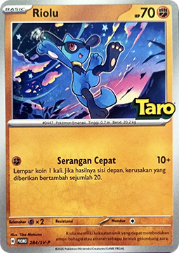 Riolu 284 — Scarlet & Violet Indonesian Promos Singles (Indonesian Pokémon TCG card)