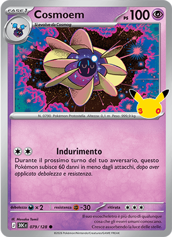 Cosmoem 079 — 30° Anniversario (Italian Pokémon TCG card)